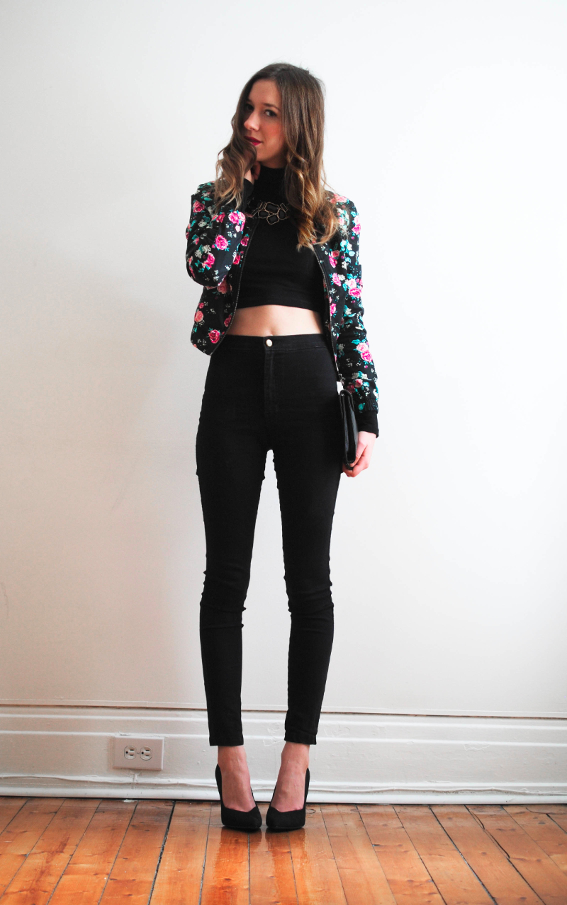 turtleneck crop top outfit