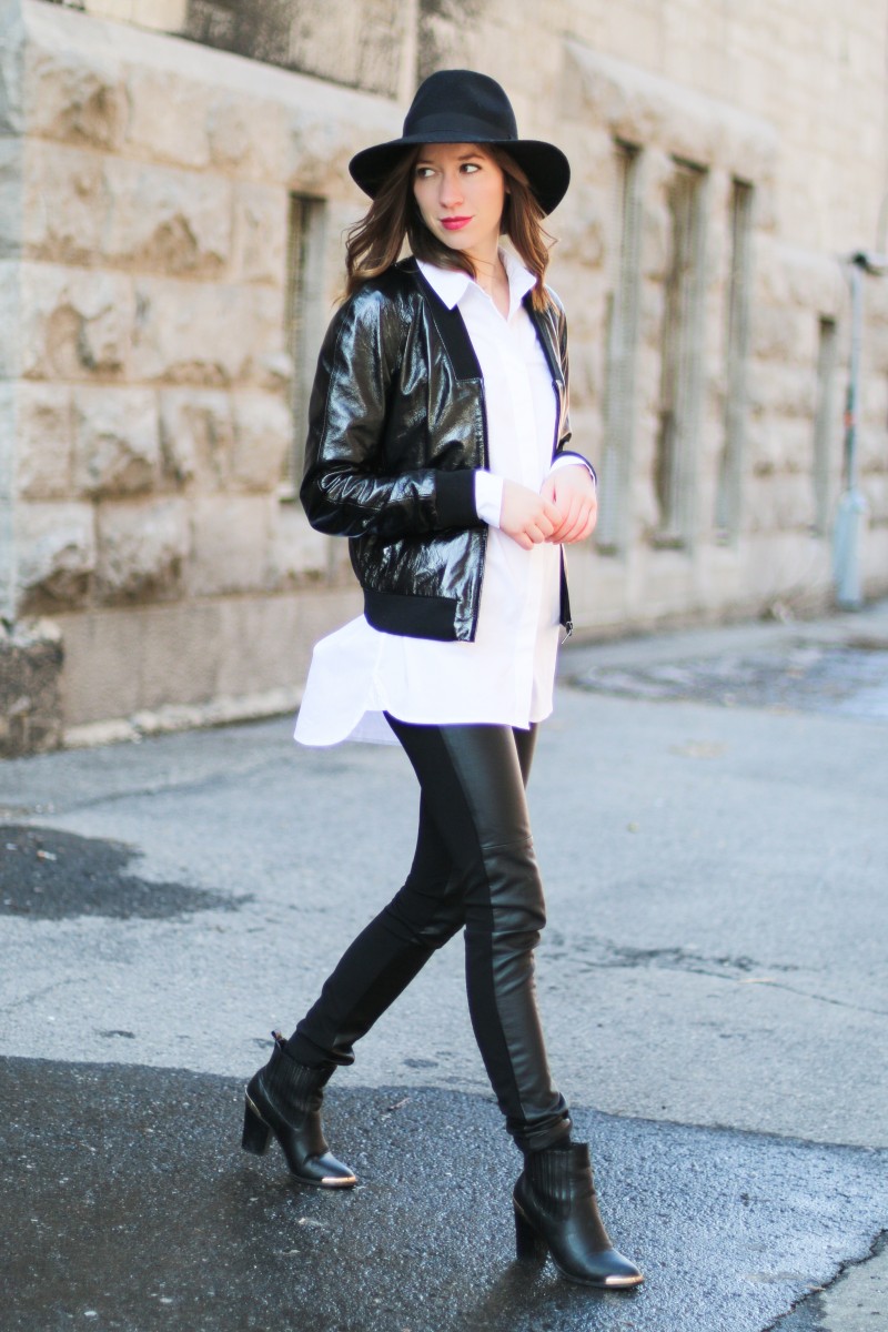 outfits with leather boots