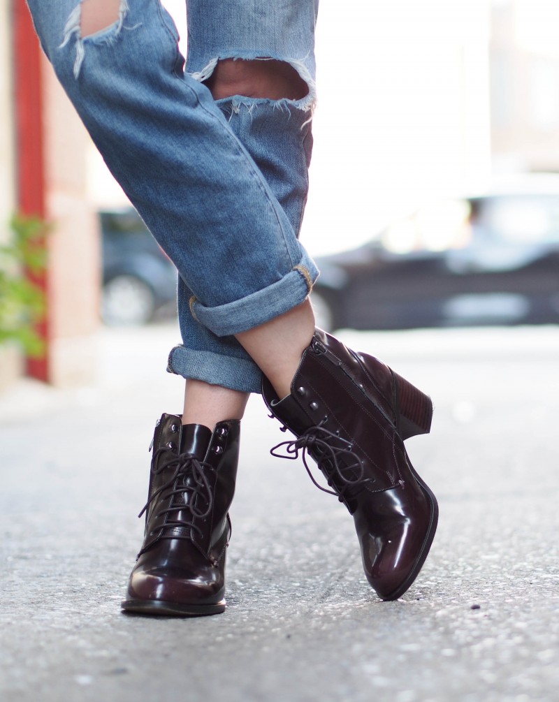Sam edelman boots with ripped jeans