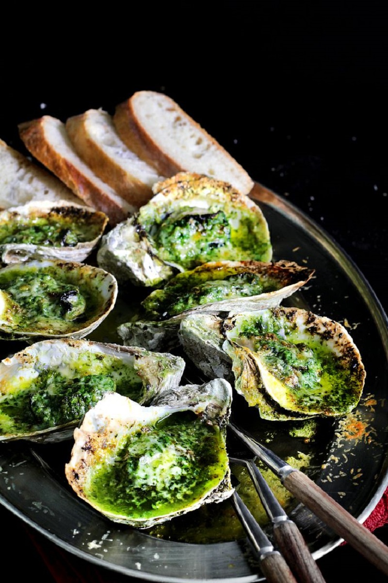 pesto oysters