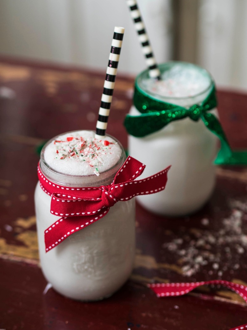 candy canne milkshake for the holidays