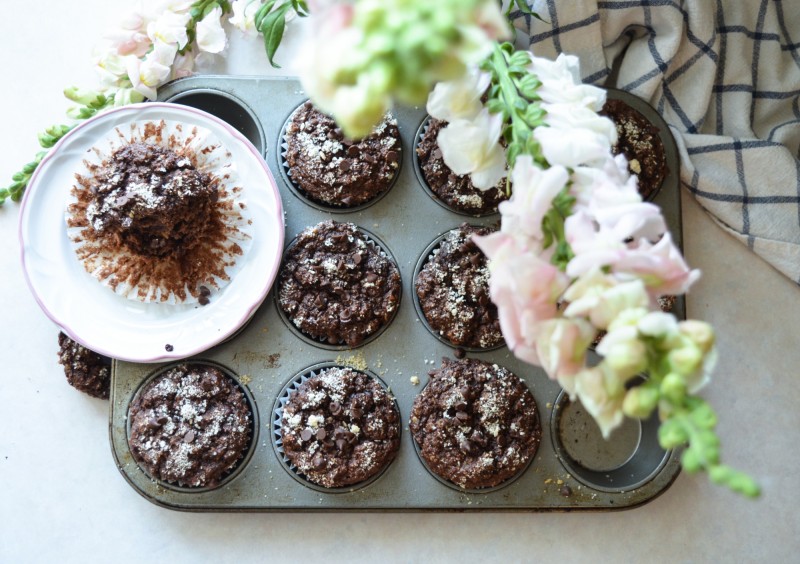 Délicieux muffins chocolat aubergines