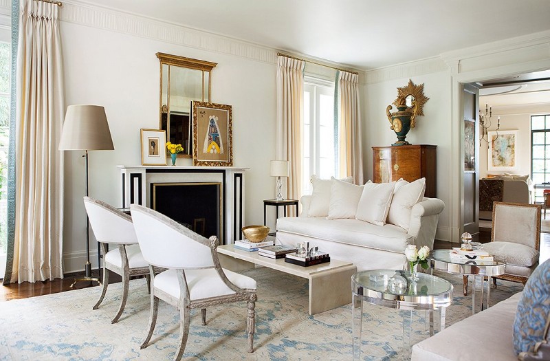 Classic white living room