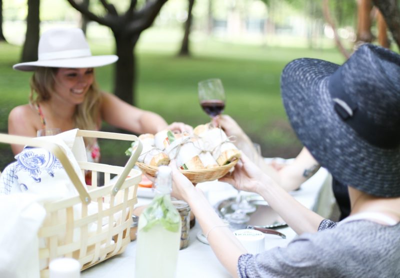 hats and picnic