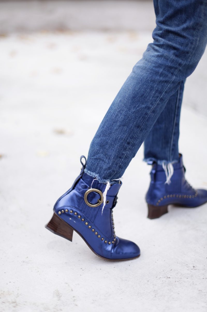 coach blue boots